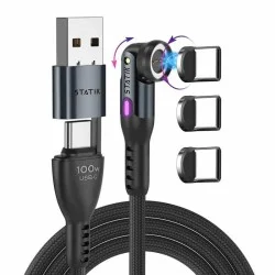 Statik 360 Pro 2.0 Magnetic Tip Usb-C Cable 1.8M - Black